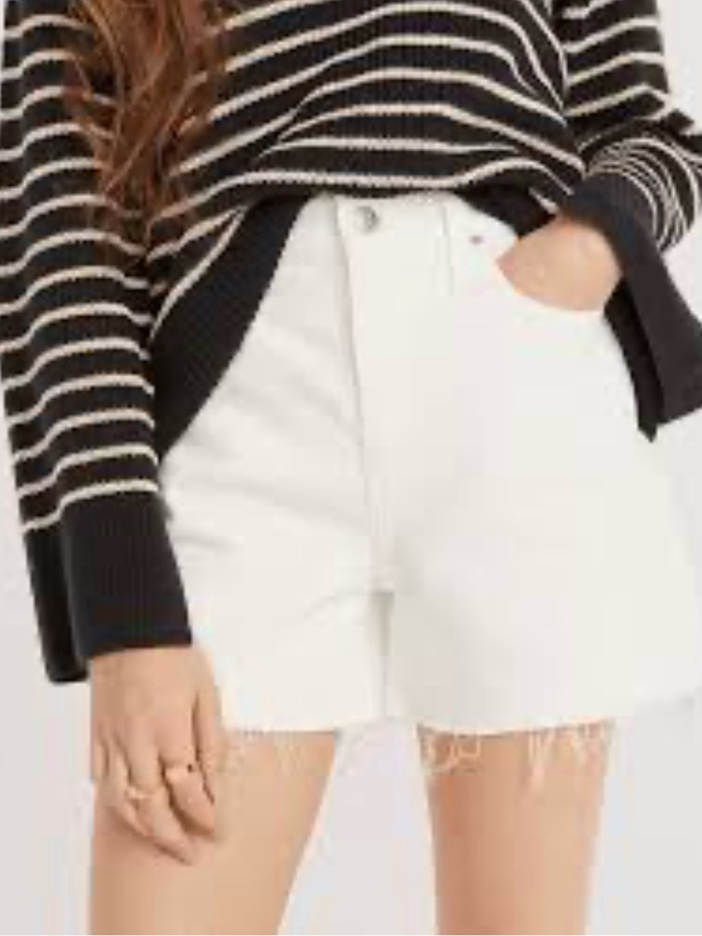 J. Crew High-Rise Denim Shorts White 31